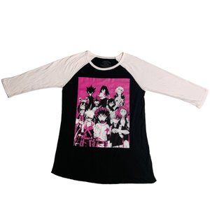 My Hero Academia Anime Graphic Baseball T-Shirt Small